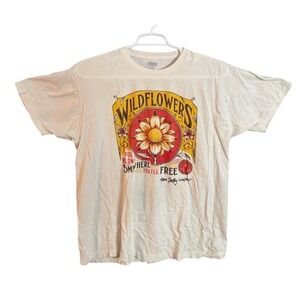 American Classics Wildflowers Tom Petty Graphic T Shirt XL Cream